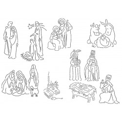 Stickserie - Krippenspiel